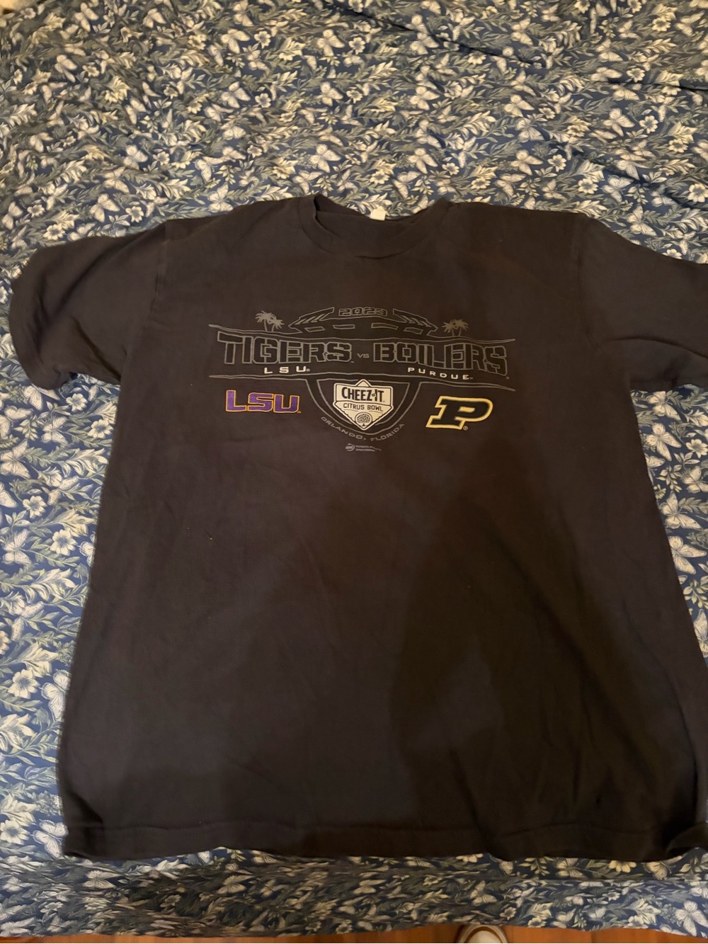 LSU vs Purdue Black Kids' Graphic Tee - College Football